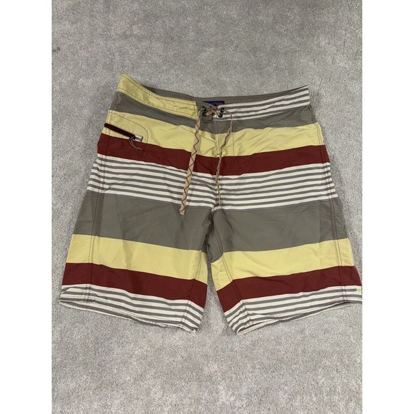 Patagonia Men's Striped Tie Board Swim Trunks‎ Shorts Size 38 *Read Description - Picture 1 of 7